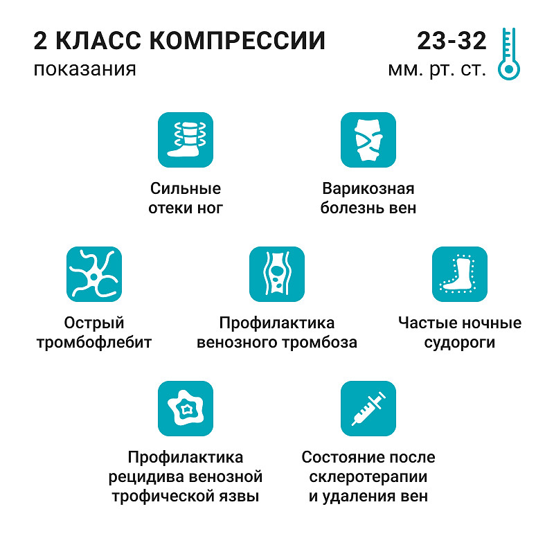 Противоэмболические чулки 2R237 VENOTEKS,  2 класс купить в OrtoMir24
